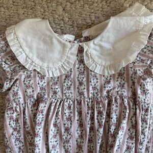 La Coqueta pretty romper with collar for baby girl